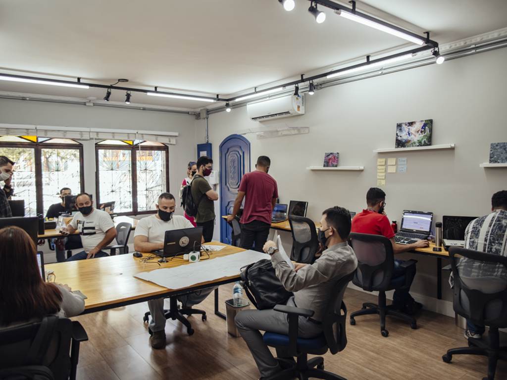 Posição de trabalho no Coworking