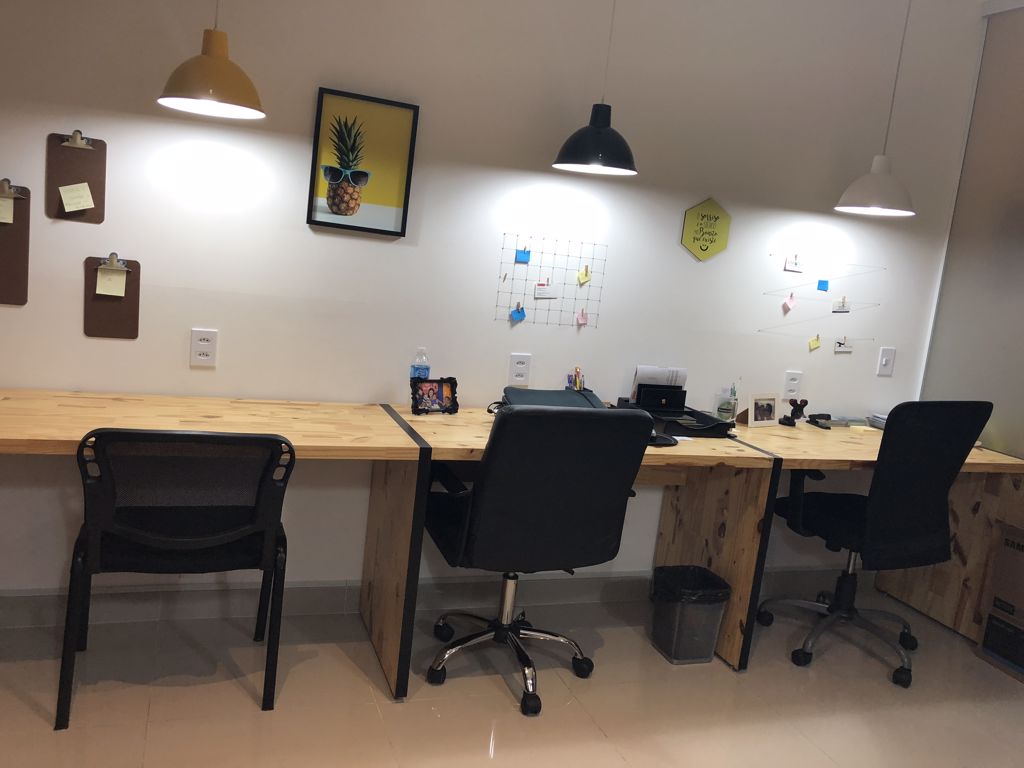 Posição de trabalho em espaço compartilhado
