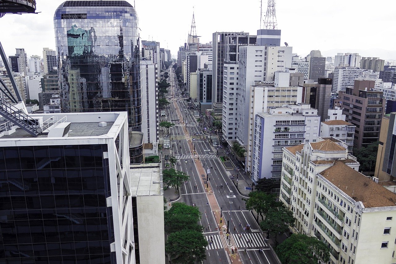 avenida Paulista vista do alto.